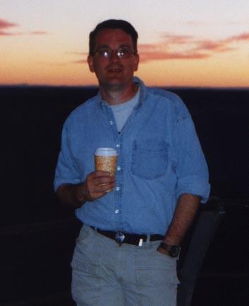 Randy Curtis at sunset on the North rim of the Grand Canyon in September 2000