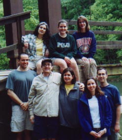 The Sunday Dinner Group (plus Rosemary at Maramec Springs footbridge