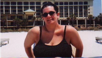 Bethany on St. Pete Beach in front of our hotel.